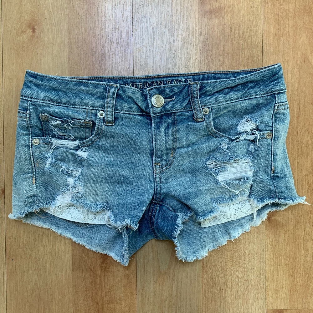 American Eagle Low rise denim shorts